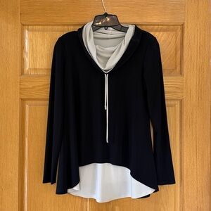 Joseph Ribkoff Cream and Black Top